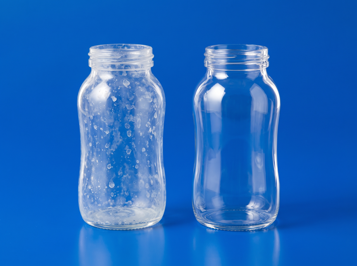 Bottles after a descale, on cobalt